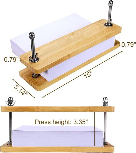 Book Press - Bamboo Wood Bookbinding Press for Craft Enthusiasts - Anti-Slip Mat, Portable & Handmade Book Binding Tool (Book Press) in Saudi Arabia