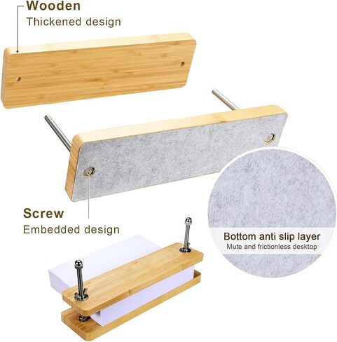 Book Press - Bamboo Wood Bookbinding Press for Craft Enthusiasts - Anti-Slip Mat, Portable & Handmade Book Binding Tool (Book Press) in Saudi Arabia