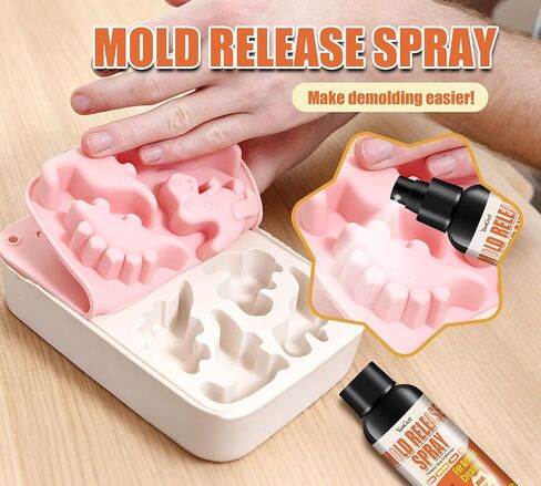 7 oz Silicone Mold Release Spray, Water Based Odorless Fast Drying Releaser, Non-Stick No Oily Residue for Epoxy Resin, Candle Making, Soap, Plaster, Silicone & Plastic Molds, Extend Mold Lifespan in Saudi Arabia