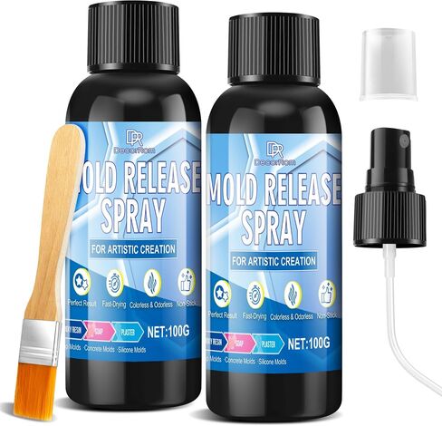 Silicone Mold Release Spray - 7 fl oz Water Based Fast Drying Odorless Non-Stick, Mold Release for Candles, Soap, Plaster & Epoxy Resin, Universal for Silicone Molds for Resin, Plastic & Candle Molds in Kuwait