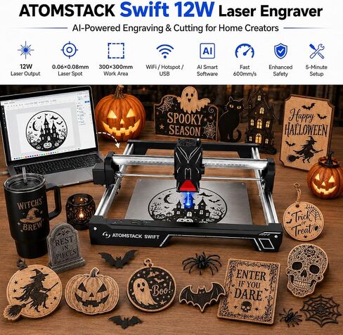 ATOMSTACK Swift 12000mW Laser Engraver & Cutter for Beginners in Kuwait