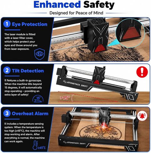 ATOMSTACK Swift 12000mW Laser Engraver & Cutter for Beginners in Kuwait