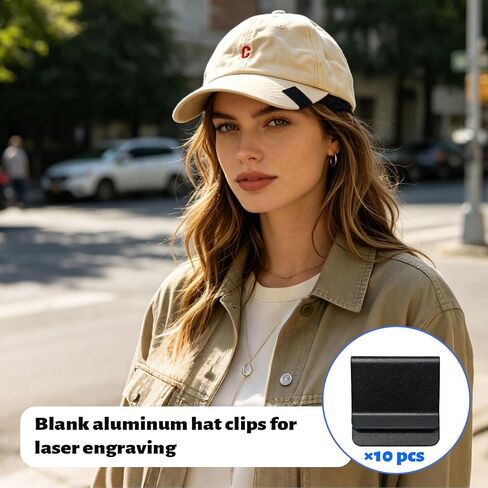 10 Pack Hat Brim Clips, Blank Aluminum Hat Clips for Laser Engraving, Golf Hat Clip Blanks for DIY UV Printing & Personalized Gifts in Saudi Arabia