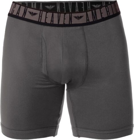 American Heaven Men's Boxer Briefs | Ultra Soft Micro Fiber Fitted Boxer Brief with Fly-Pack of 6 in Saudi Arabia
