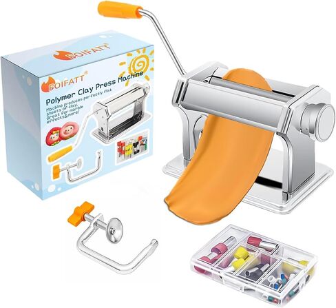 Polymer Clay Press Machine,Clay Rolling/Roller Machine,6 Thickness Options in Kuwait