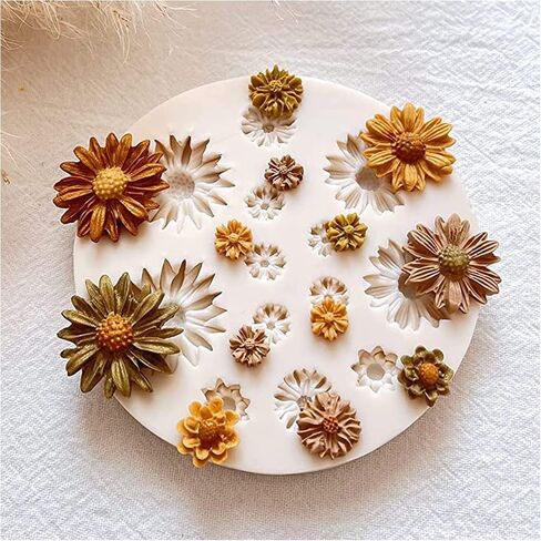 Daisy Small Flower Polymer Clay Molds - 13 Cavity Miniature Clay Molds for Jewelry Making, Cake Decoration & Earrings in Saudi Arabia