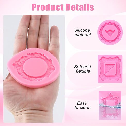 4 Pcs Photo Frame Silicone Molds, Various Sizes in Saudi Arabia