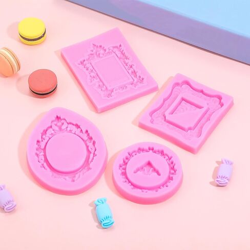 4 Pcs Photo Frame Silicone Molds, Various Sizes in Saudi Arabia