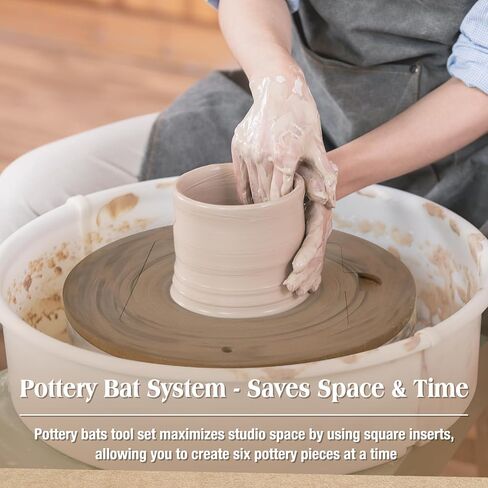 Touri Pottery Bats Set for Wheel, Ceramic Tools, Brown in Kuwait