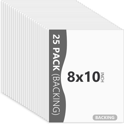 25 Pack Backing Boards, 8x10 Uncut White Mats Matboards in Saudi Arabia