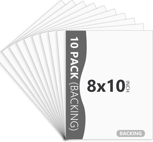 10-Pack 8x10 White Uncut Picture Frame Backing Board in Kuwait