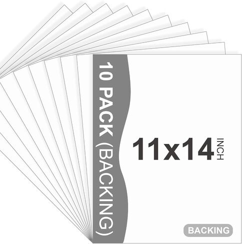 Somime 10 Pack Backing Boards, 8x10 Acid-Free Uncut White Mat Boards in Saudi Arabia