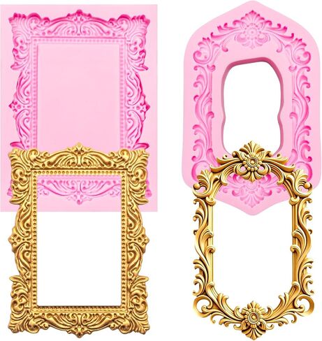 Picture Frame Silicone Molds Photo Frame Fondant Mold Set of 2 in Kuwait