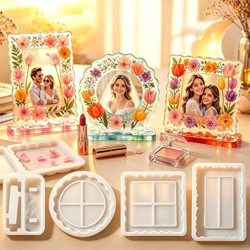 4Pcs Resin Photo Frame Silicone Molds DIY Resin Casting Mold in Kuwait