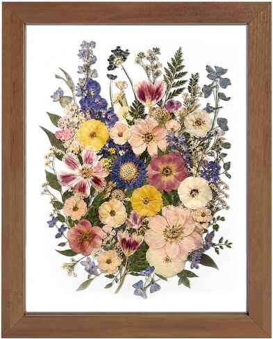 TJ.MOREE 11x14 Pressed Flower Frame, Double Acrylic Floating Picture Frame with Paulownia Wood Brown Finish, for Wall Tabletop Display, Fits 8x10 5x7 4x6 Photos, Gift for Wedding Birthday in Saudi Arabia