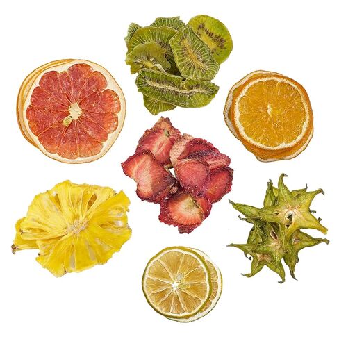 Natural Dried Fruit Kit for DIY Crafts - 7 Packs, Perfect for Soap Making, Candle Making, Resin Jewelry, Bath Bombs, and Nail Art - Includes Grapefruit Strawberry Kiwi Orange Pineapple Lime Starfruit in Kuwait