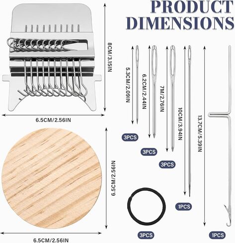 Darning Loom Kit, 10 Hooks, Portable Patch Weaving Tool for Visible Mending in Saudi Arabia