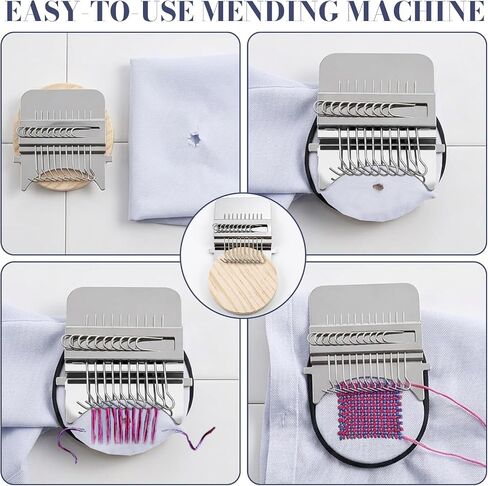 Darning Loom Kit, 10 Hooks, Portable Patch Weaving Tool for Visible Mending in Saudi Arabia