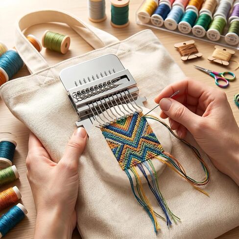Darning Loom Kit, 10 Hooks, Portable Patch Weaving Tool for Visible Mending in Saudi Arabia