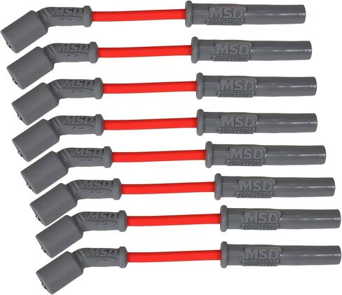 MSD 32819 8.5mm Super Conductor Spark Plug Wire Set, Red in Saudi Arabia