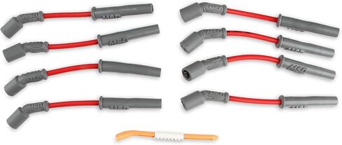 MSD 32819 8.5mm Super Conductor Spark Plug Wire Set, Red in Saudi Arabia