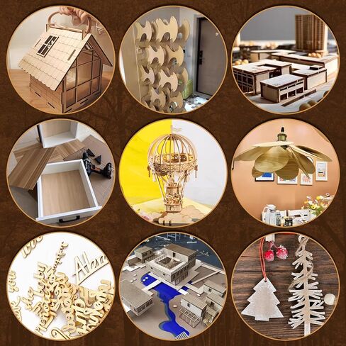 36 Pack Basswood Sheets,12"x12"x1/8" 3mm Basswood Plywood,Craft Wood,Unfinished Wood,for DIY Ornaments and Model Engraving, Wood Burning, Architectural Models, Drawing、Wood for Laser Cutting in Kuwait