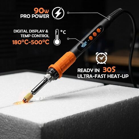 K KERNOWO Digital Hot Knife Foam Cutter, Heat Electric Craft Knife for 3D Print Support Removal, Shaping Cosplay EVA Foam & Plastic Cutting Tool in Saudi Arabia