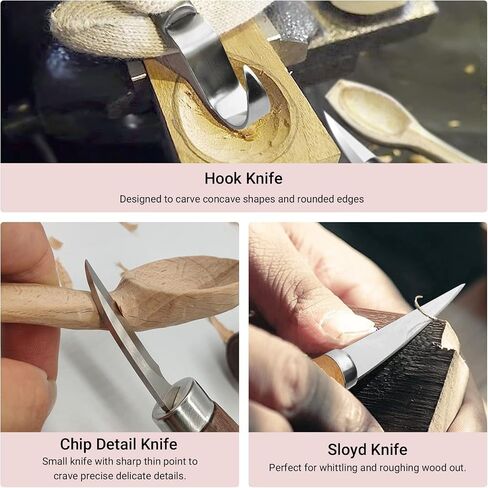 Cor cordium Wood Whittling Kit with Basswood Blocks Sets for Adults and Beginners,Carving Set Includes 3pcs Widdling Knife & 8pcs Blocks & Gloves,Gifts for Christmas,Fathers Day,Mothers Day in Saudi Arabia