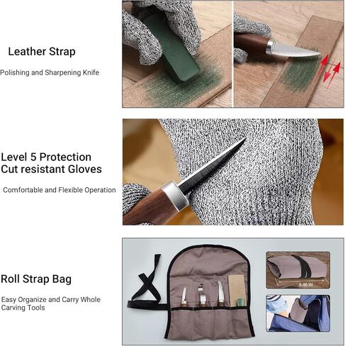 Cor cordium Wood Whittling Kit with Basswood Blocks Sets for Adults and Beginners,Carving Set Includes 3pcs Widdling Knife & 8pcs Blocks & Gloves,Gifts for Christmas,Fathers Day,Mothers Day in Saudi Arabia