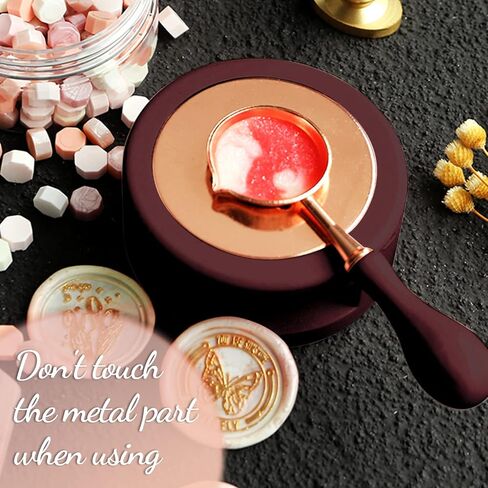 Wax Seal Warmer Melting Pot Wax Sealer Melting Furnace with Melting Spoon for Sealing Stamp Letter Envelope in Kuwait