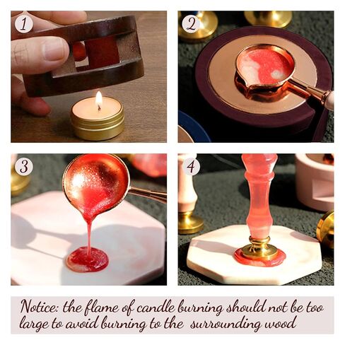 Wax Seal Warmer Melting Pot Wax Sealer Melting Furnace with Melting Spoon for Sealing Stamp Letter Envelope in Kuwait