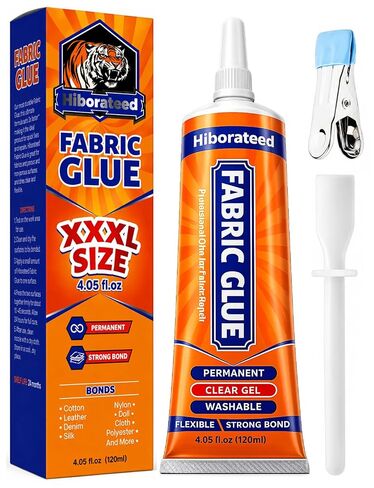 120 ML Fabric Glue Permanent for Clothing Repair, Washable, Dry Clear in Kuwait