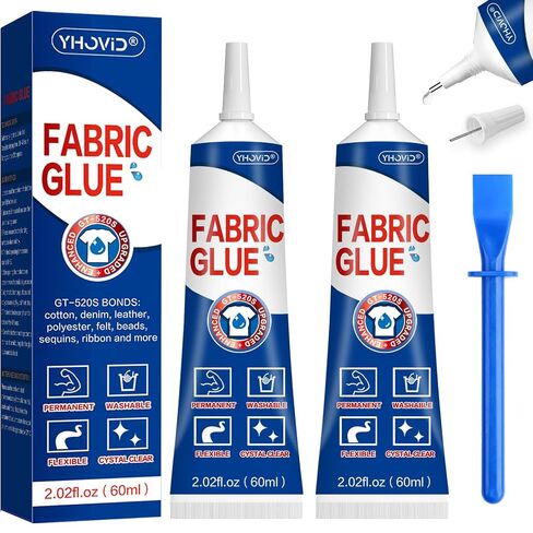 Fabric Glue for Clothing Permanent Washable, 60ML Liquid Stitch in Saudi Arabia