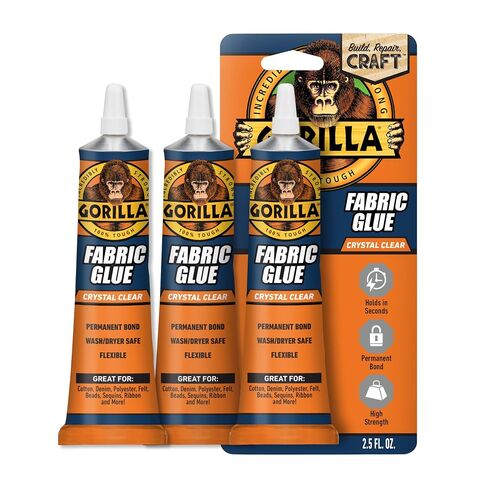 Gorilla Waterproof Fabric Glue, 2.5 oz Tube, Clear in Saudi Arabia