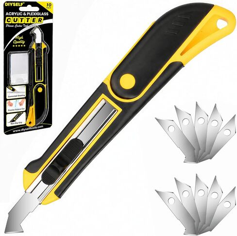 DIYSELF Professional Plexiglass Cutter, Acrylic Cutter with 10 SK5 Blades in Kuwait
