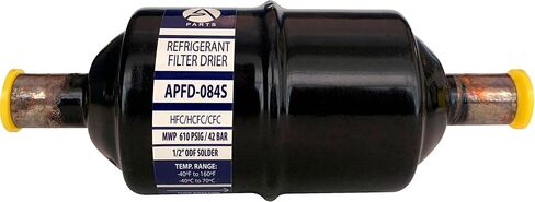 Appli Parts APFD-082S 1/4 in Liquid Line Refrigerant AC Filter Drier hvac Refrigeration 082S ODF Sweat Solder connection universal unidirectional 6in long 2-1/4 in wide in Saudi Arabia