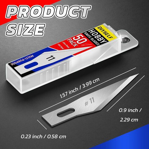 DIYSELF 50 PCS Exacto Knife Blades, #11 Blade Refills with Storage Case in Saudi Arabia