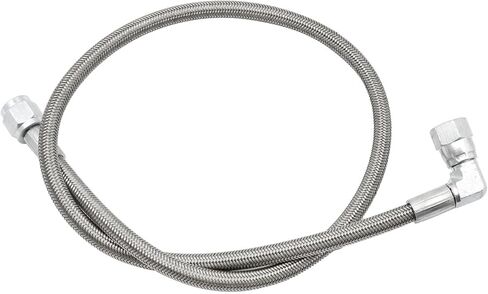 12" 7/16-20 4AN Stainless Turbo Oil Feed Line 4AN 90 Degree Straight Hose Straight PTFE Line Straight Hose End Pressure Stainless Remote Turbocharger # 551871 in Kuwait