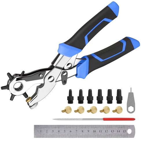Heavy Duty Revolving Punch Plier Kit, Diyife Leather Hole Punch, 6 Sizes in Saudi Arabia