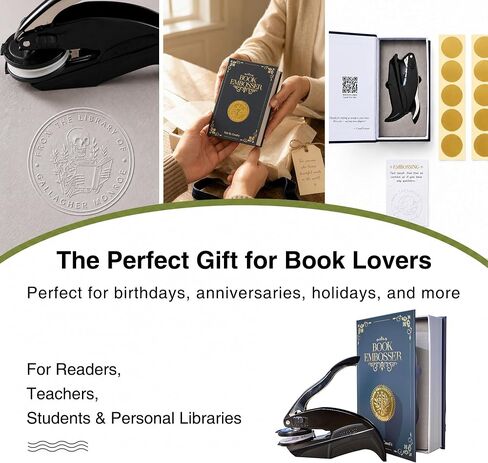 Personalized Book Embosser with Custom Design for Book Lovers (Black,Pink) in Saudi Arabia