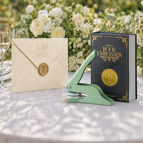 Custom Wedding Book Embosser - Personalized Ex Libris Stamp for Couples in Saudi Arabia