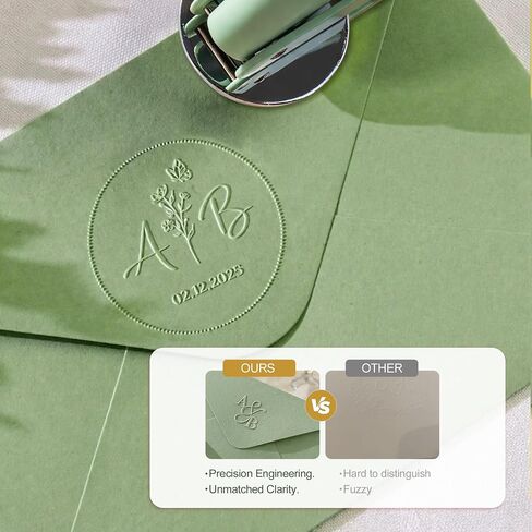 Custom Wedding Book Embosser - Personalized Ex Libris Stamp for Couples in Saudi Arabia