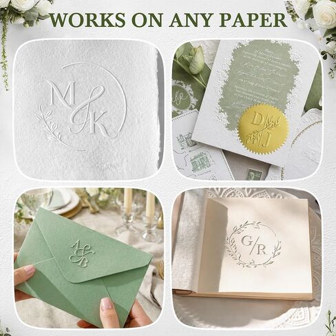 Custom Wedding Book Embosser - Personalized Ex Libris Stamp for Couples in Saudi Arabia