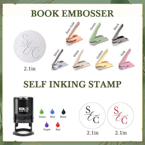 Custom Wedding Book Embosser - Personalized Ex Libris Stamp for Couples in Saudi Arabia