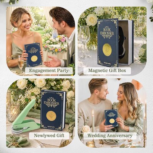 Custom Wedding Book Embosser - Personalized Ex Libris Stamp for Couples in Saudi Arabia