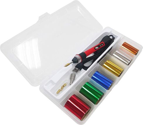 KINGTOOL Hot Foil Embossing Stamping Pen with 6 Rolls Hot Foil Papers, USB Powered (with 4 Nibs) (Red) in Kuwait
