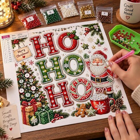 Christmas Santa Claus Pearl Art Kits for Adults,Pearl Diamond Painting Kits in Saudi Arabia