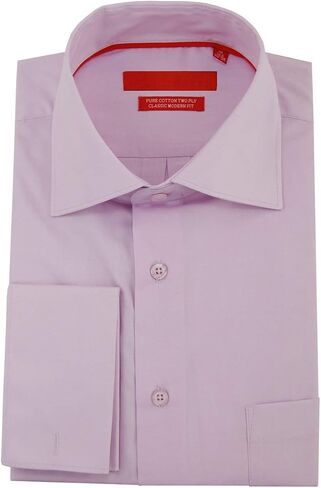 DTI GV Executive Men's Modern Spread Collar French Cuff Cotton Dress Shirt in Saudi Arabia
