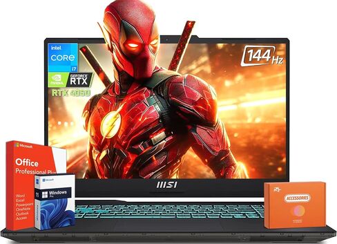 MSI GF63 Thin 9SC-068 15.6" Gaming Laptop, Thin Bezel, Intel Core i5-9300H, NVIDIA GeForce GTX1650, 8GB, 256GB NVMe SSD in Saudi Arabia
