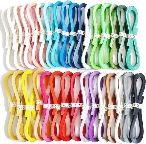 JUYA Quilling Strips Set 1280 Strips 32 Colors TANT Paper 3mm/0.12in in Kuwait